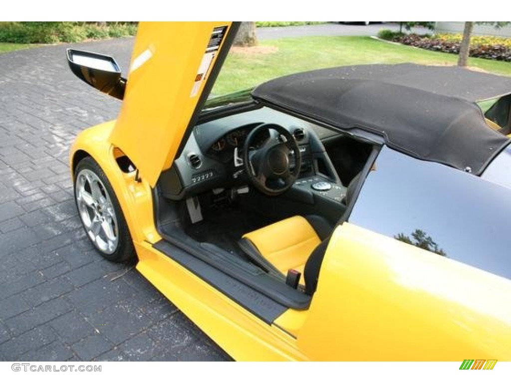 2006 Murcielago Roadster - Giallo Evros (Yellow) / Nero Perseus photo #6