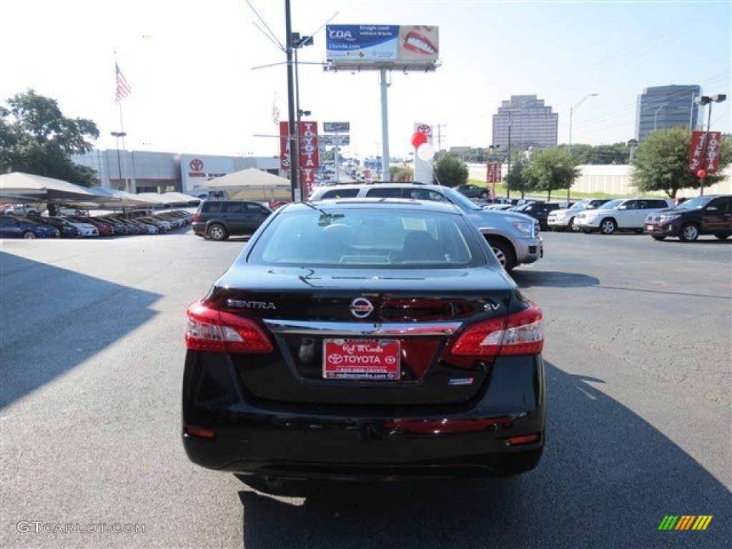 2014 Sentra SV - Super Black / Charcoal photo #7