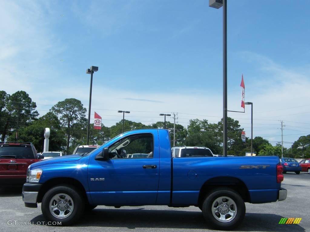 2008 Ram 1500 SXT Regular Cab - Electric Blue Pearl / Medium Slate Gray photo #2