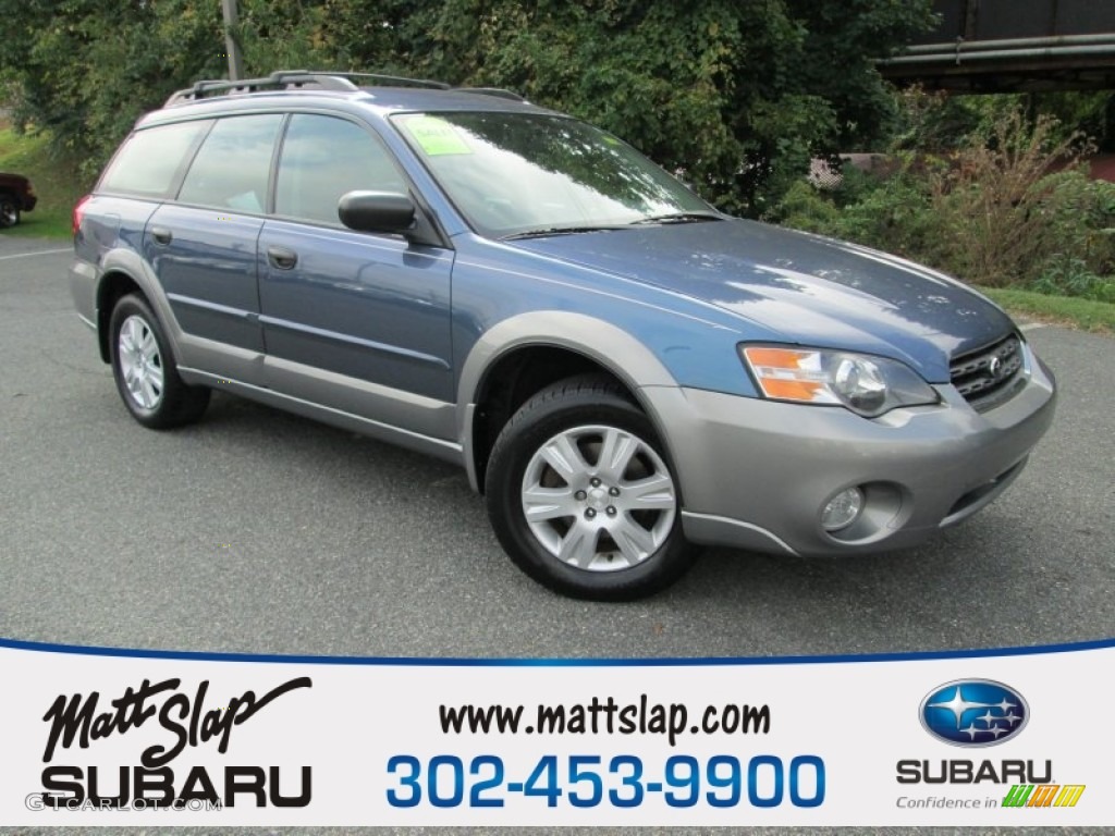 2005 Outback 2.5i Wagon - Atlantic Blue Pearl / Off Black photo #1