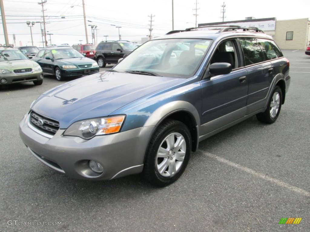 2005 Outback 2.5i Wagon - Atlantic Blue Pearl / Off Black photo #2