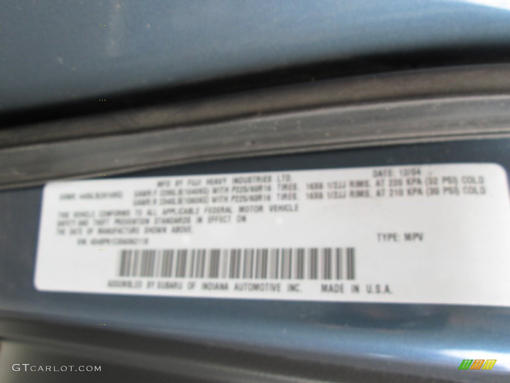 2005 Outback 2.5i Wagon - Atlantic Blue Pearl / Off Black photo #28