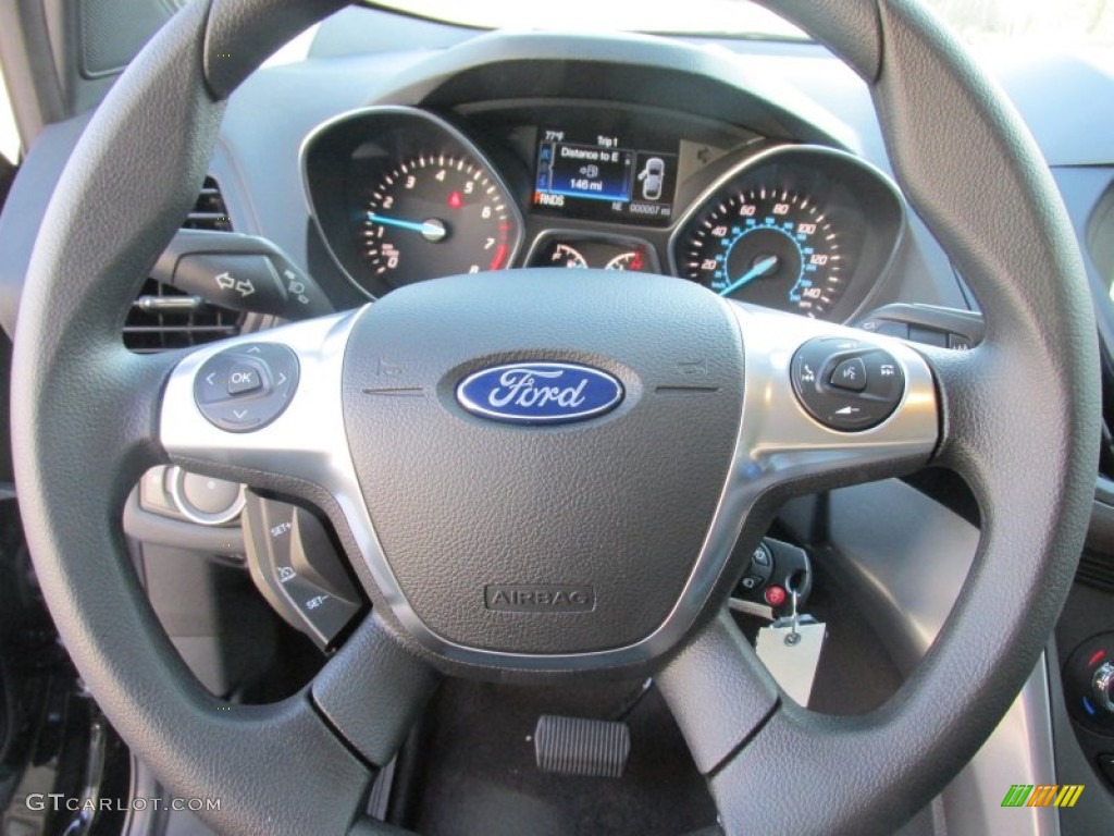 2016 Ford Escape SE Charcoal Black Steering Wheel Photo #107486247