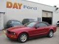 2008 Dark Candy Apple Red Ford Mustang V6 Deluxe Convertible  photo #2