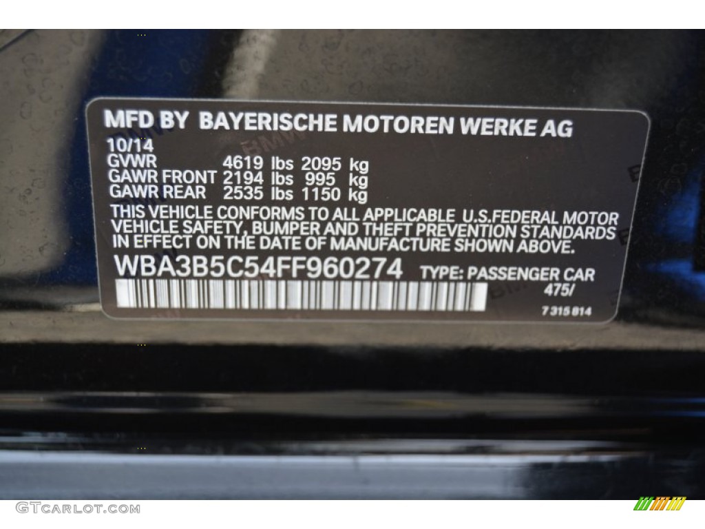 2015 3 Series 328i xDrive Sedan - Black Sapphire Metallic / Black photo #34