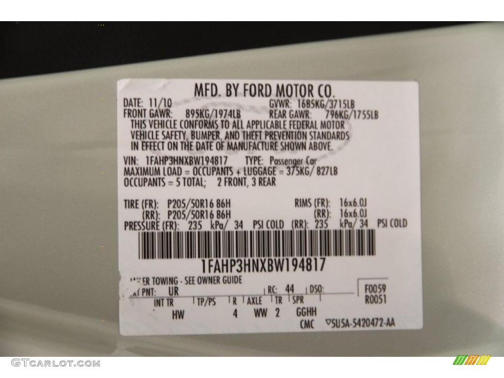 2011 Focus SEL Sedan - Natural Neutral Metallic / Charcoal Black photo #16