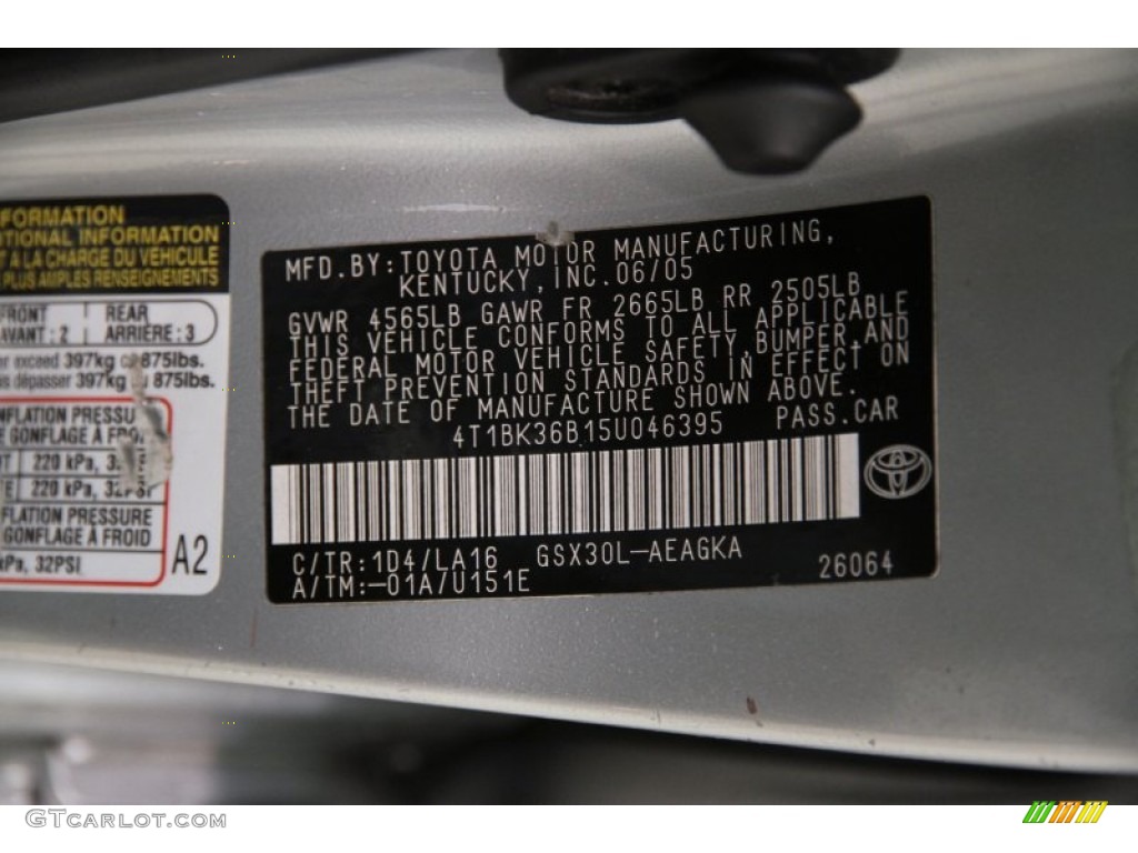 2005 Avalon XLS - Titanium Metallic / Graphite Gray photo #20