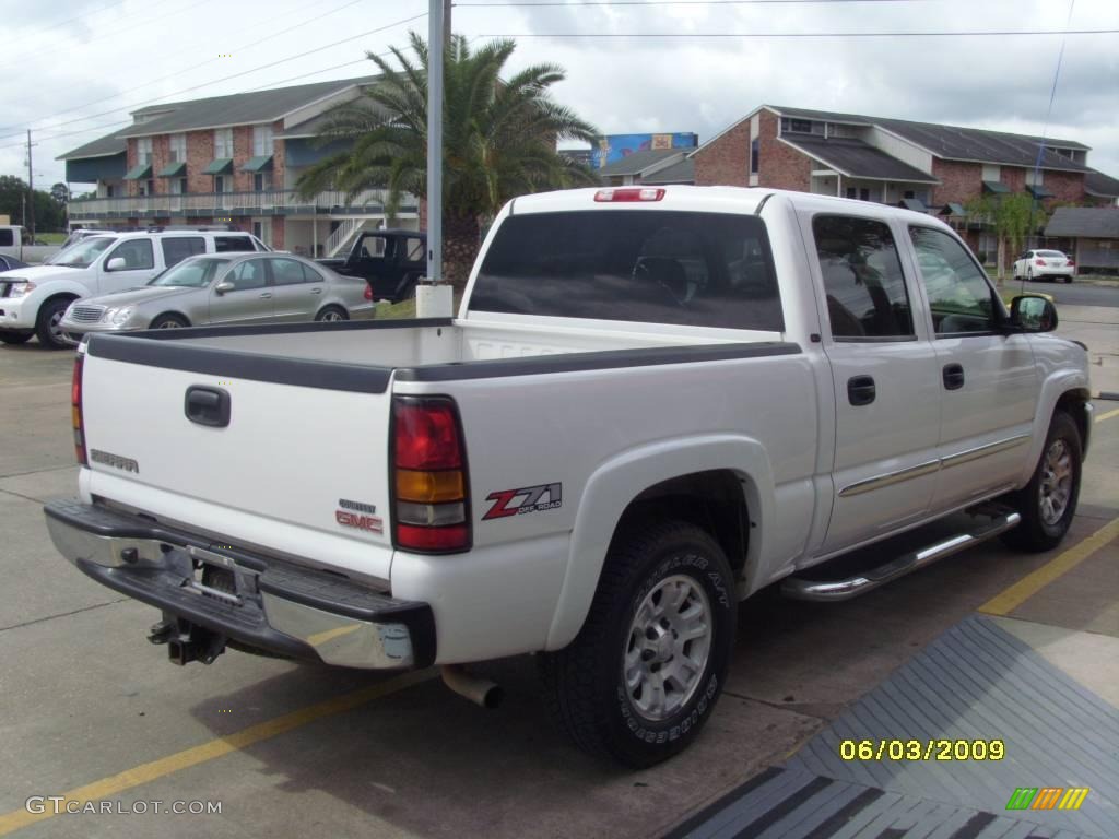 2005 Sierra 1500 SLT Crew Cab 4x4 - Summit White / Neutral photo #4