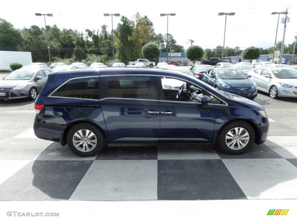2015 Odyssey EX-L - Obsidian Blue Pearl / Gray photo #3