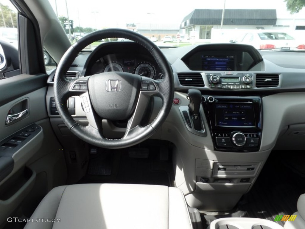 2015 Odyssey EX-L - Obsidian Blue Pearl / Gray photo #15
