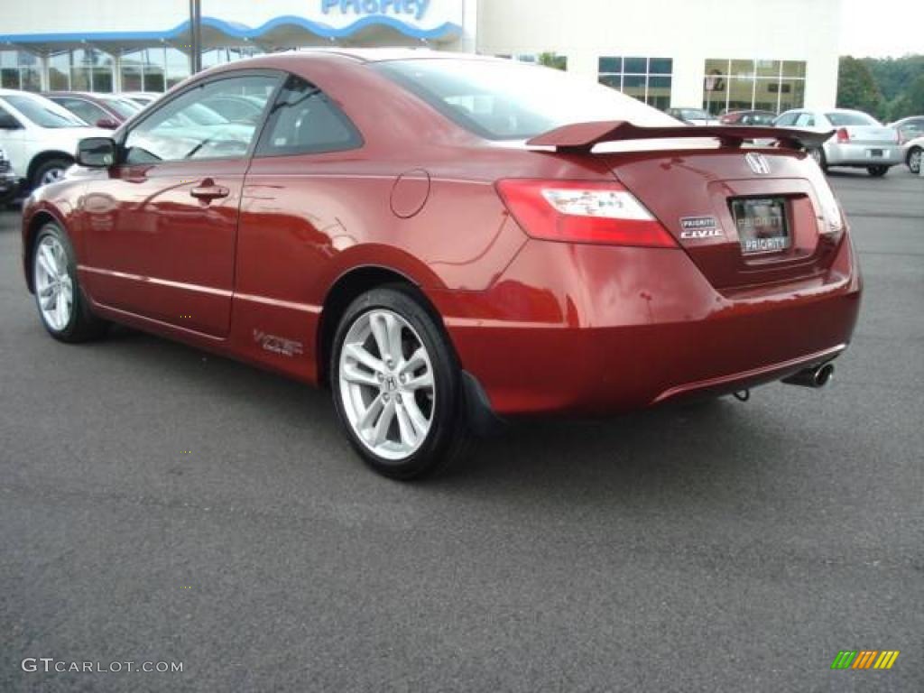 2006 Civic Si Coupe - Habanero Red Pearl / Black photo #4