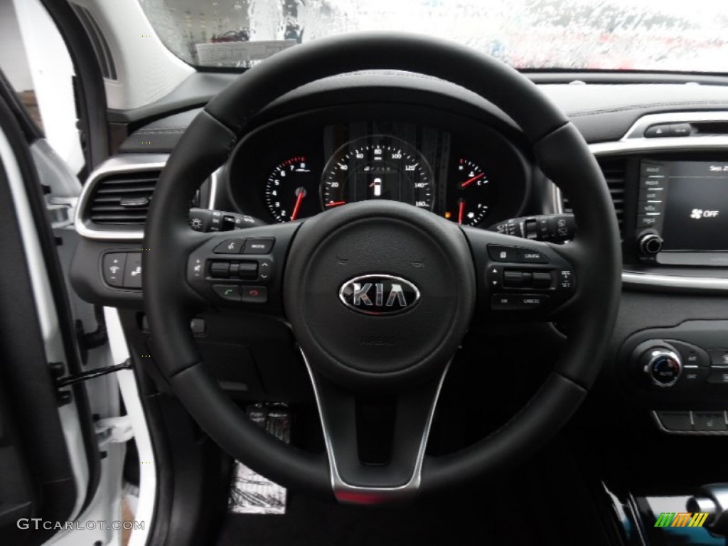 2016 Kia Sorento SX V6 AWD Premium Black Steering Wheel Photo #107510657
