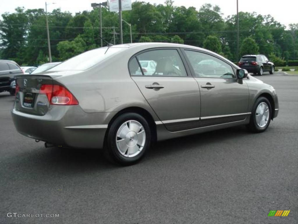 2007 Civic Hybrid Sedan - Galaxy Gray Metallic / Ivory photo #6