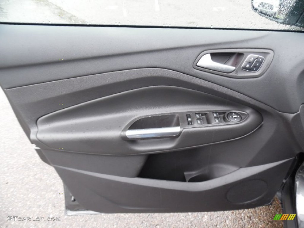 2016 Ford Escape Titanium 4WD Charcoal Black Door Panel Photo #107514044
