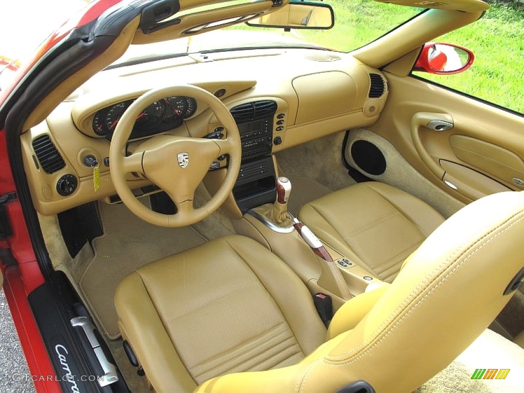 Savanna Beige Interior 2000 Porsche 911 Carrera Cabriolet Photo #107514809