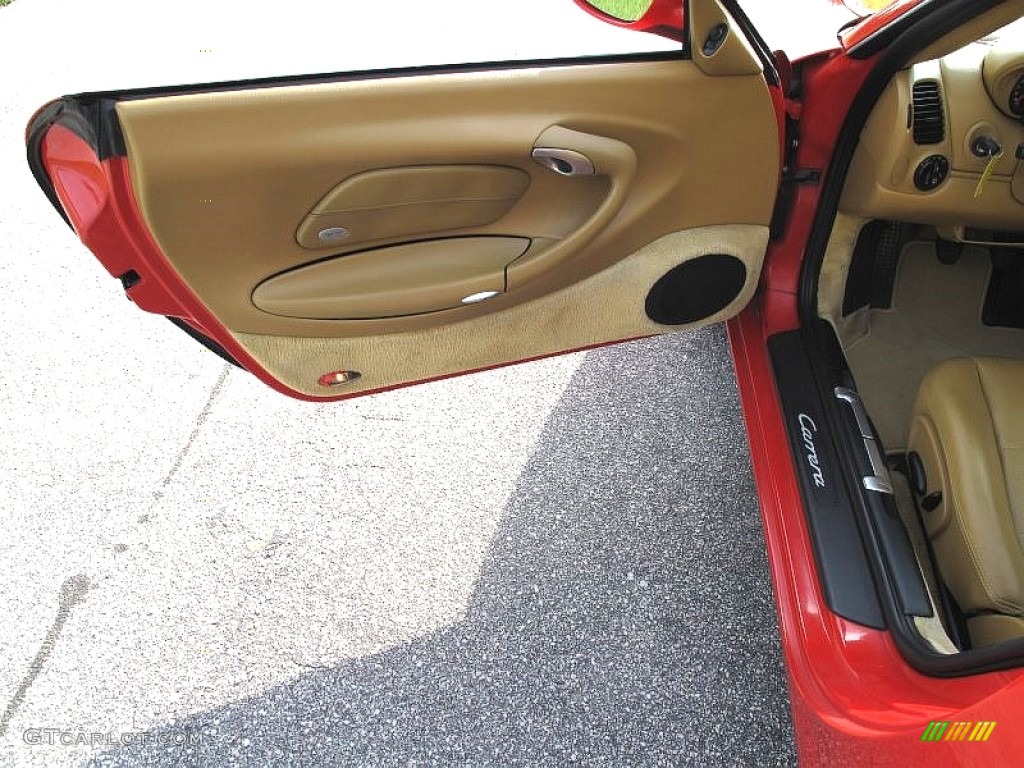 2000 Porsche 911 Carrera Cabriolet Savanna Beige Door Panel Photo #107515019