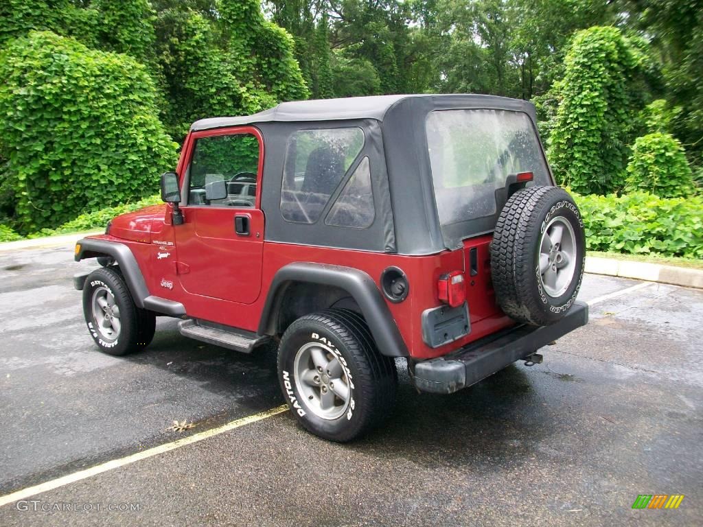 1998 Wrangler Sport 4x4 - Chili Pepper Red Pearl / Gray photo #5