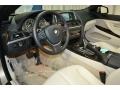  2012 6 Series 640i Convertible Ivory White Nappa Leather Interior