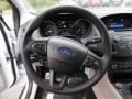 2016 Ford Focus Medium Light Stone Interior Steering Wheel Photo
