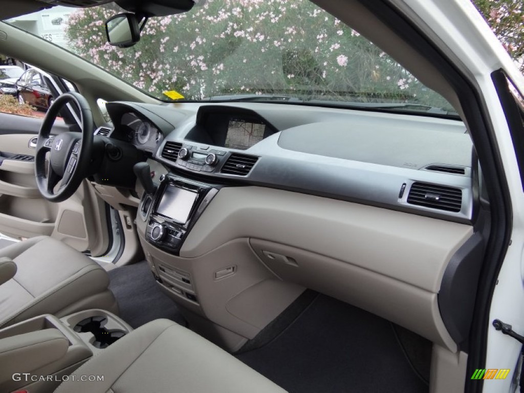 2014 Honda Odyssey Touring Elite Beige Dashboard Photo #107518381