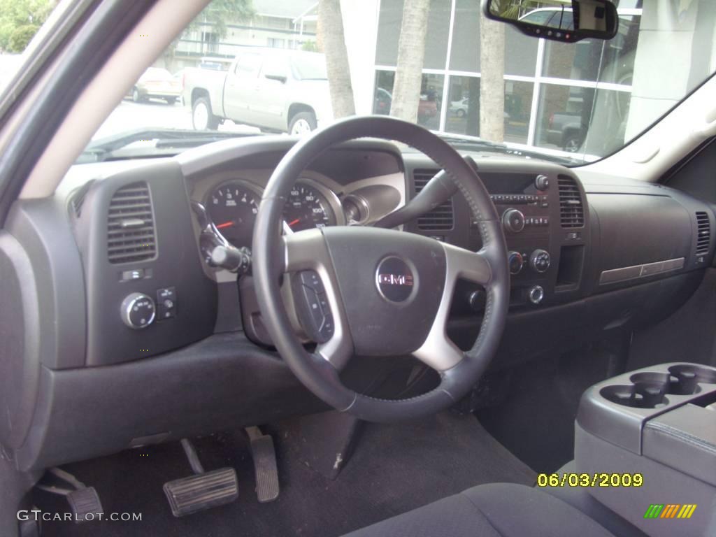 2008 Sierra 1500 SLE Crew Cab 4x4 - Silver Birch Metallic / Ebony/Light Titanium photo #9
