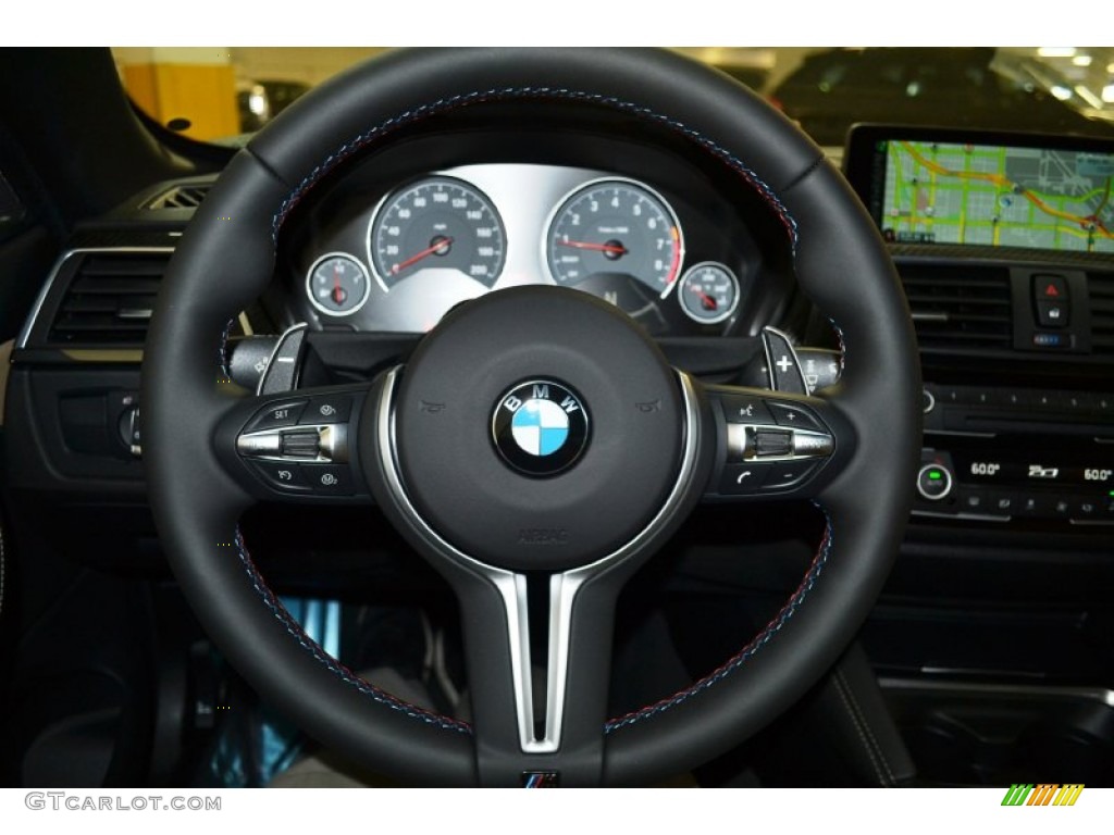 2016 BMW M4 Convertible Sonoma Beige Steering Wheel Photo #107518856
