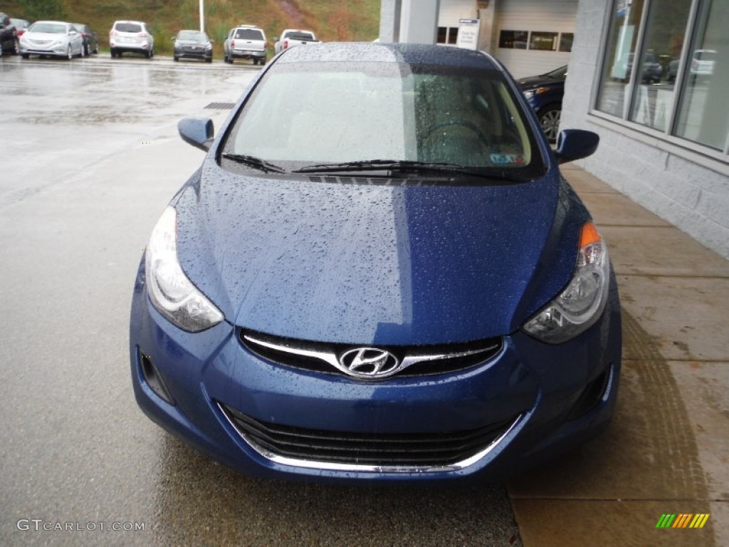 2013 Elantra GLS - Windy Sea Blue / Beige photo #4
