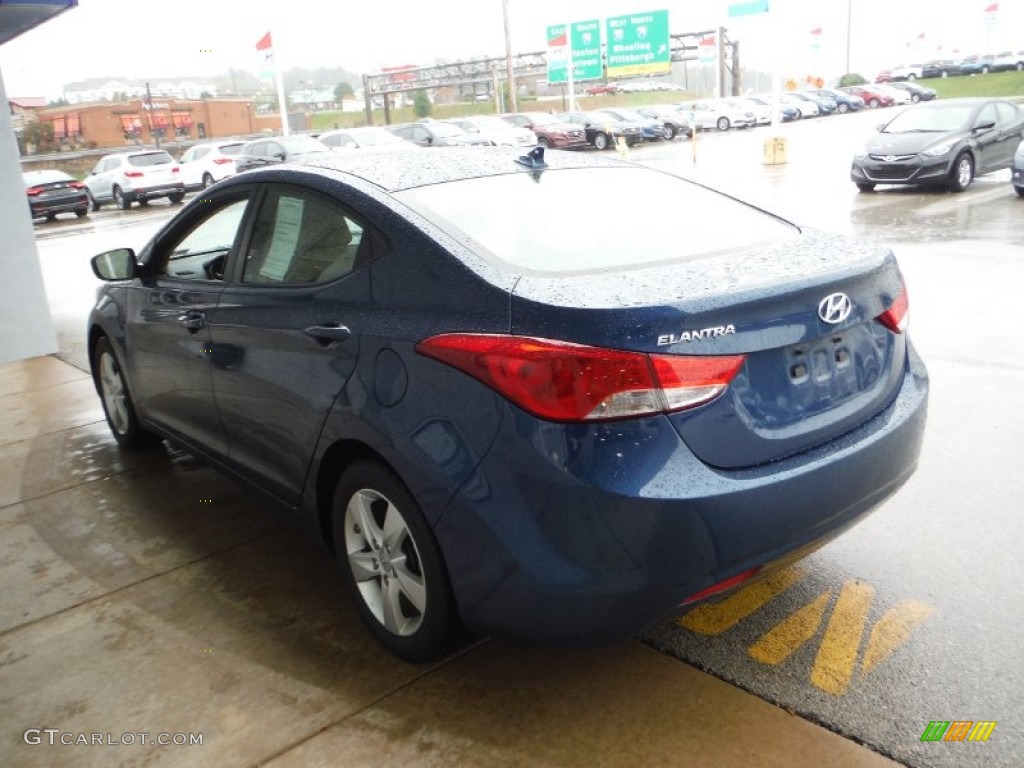 2013 Elantra GLS - Windy Sea Blue / Beige photo #6