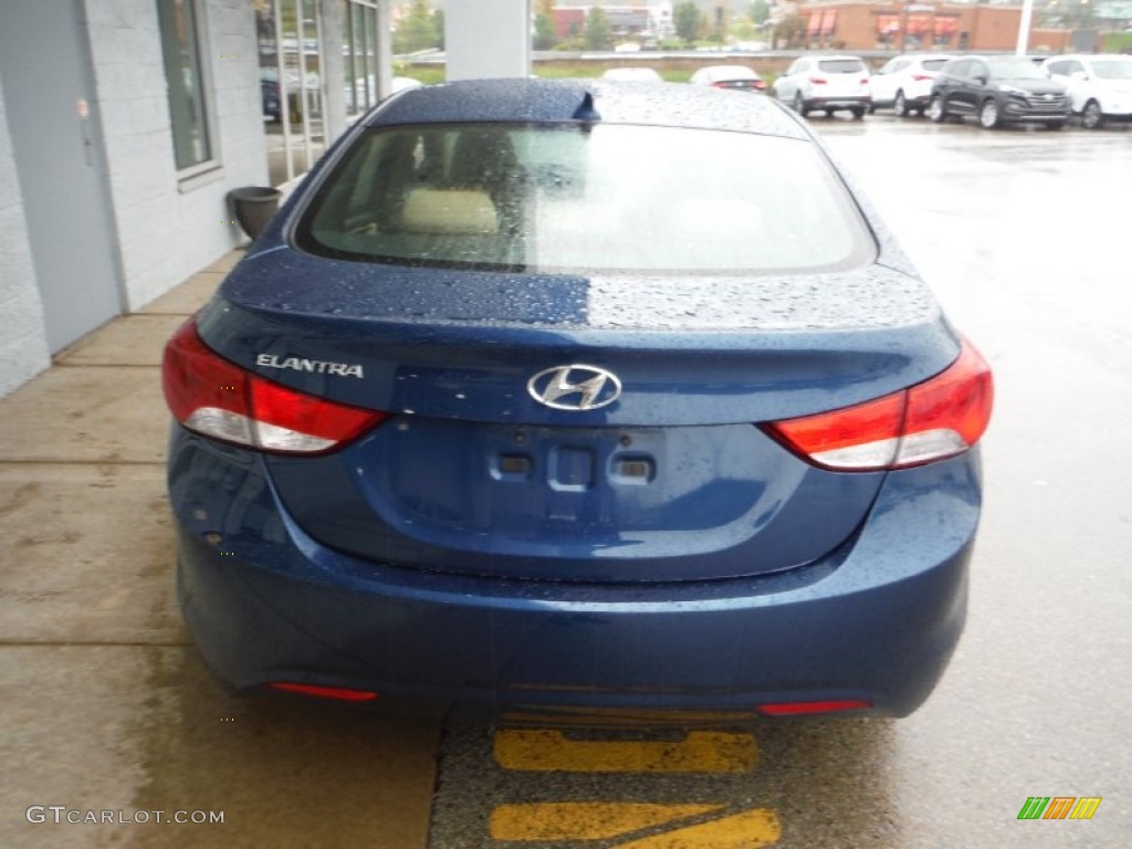 2013 Elantra GLS - Windy Sea Blue / Beige photo #7