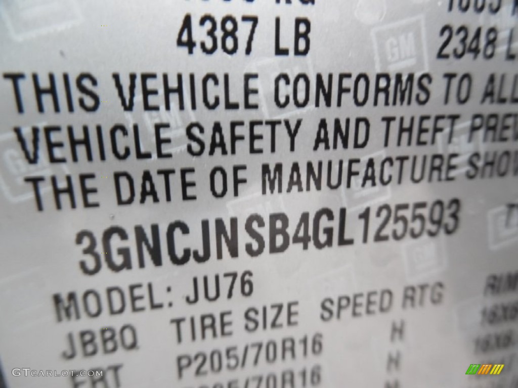 2016 Trax LS AWD - Cyber Gray Metallic / Jet Black photo #15