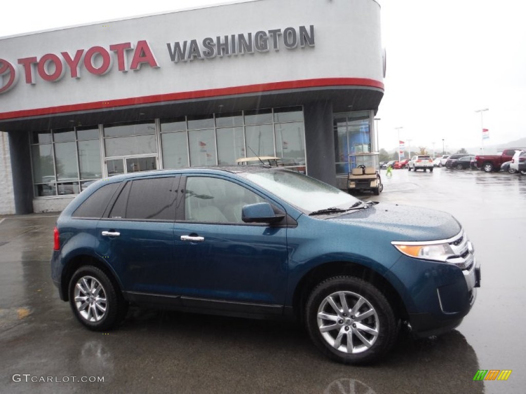 2011 Edge SEL AWD - Mediterranean Blue Metallic / Medium Light Stone photo #2