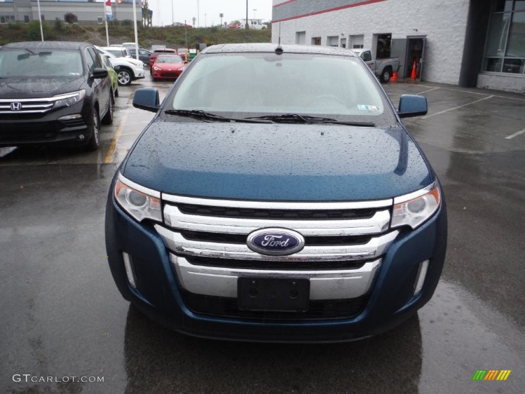 2011 Edge SEL AWD - Mediterranean Blue Metallic / Medium Light Stone photo #3