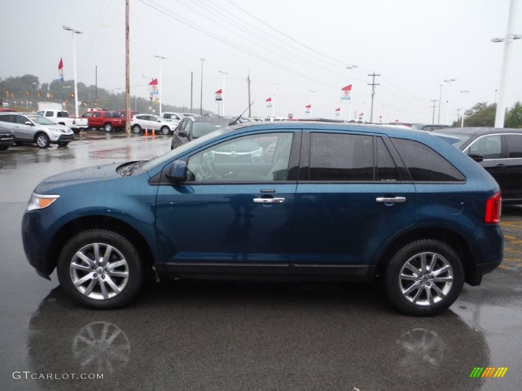 2011 Edge SEL AWD - Mediterranean Blue Metallic / Medium Light Stone photo #5