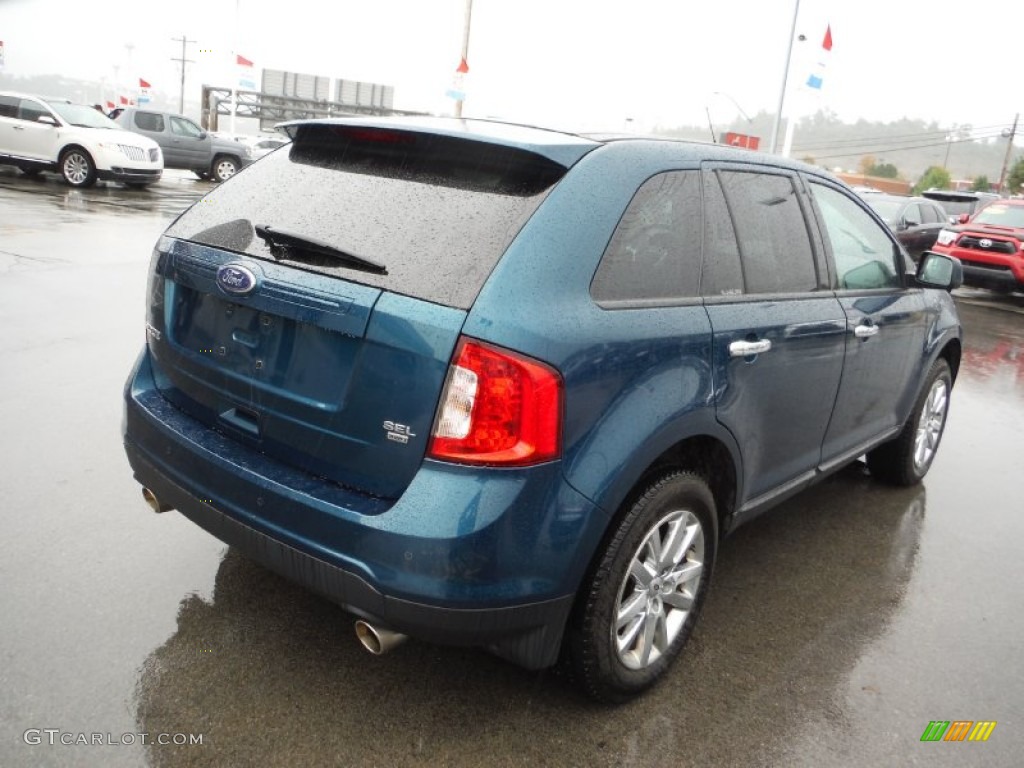 2011 Edge SEL AWD - Mediterranean Blue Metallic / Medium Light Stone photo #9