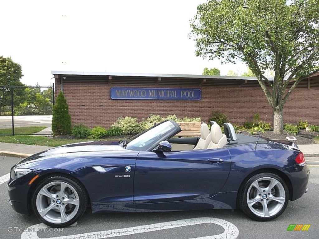 2011 Z4 sDrive30i Roadster - Deep Sea Blue Metallic / Beige photo #10