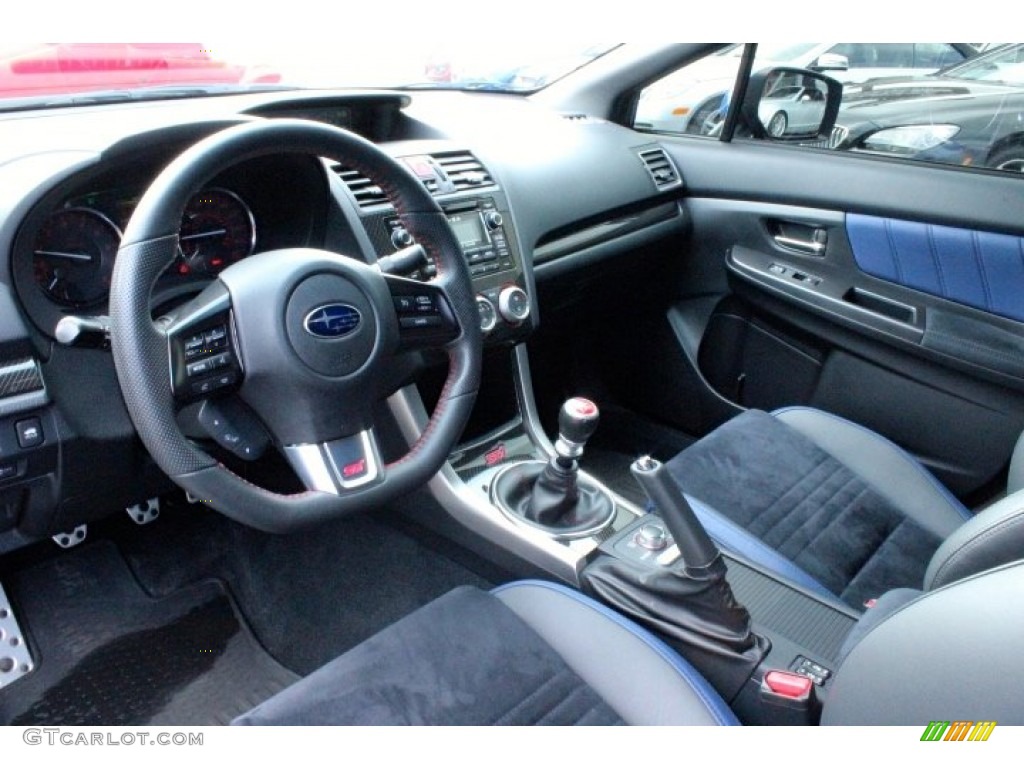 Carbon Black Interior 2015 Subaru WRX STI Launch Edition Photo #107530922