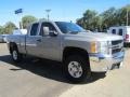 2009 Silver Birch Metallic Chevrolet Silverado 2500HD LT Extended Cab 4x4  photo #2