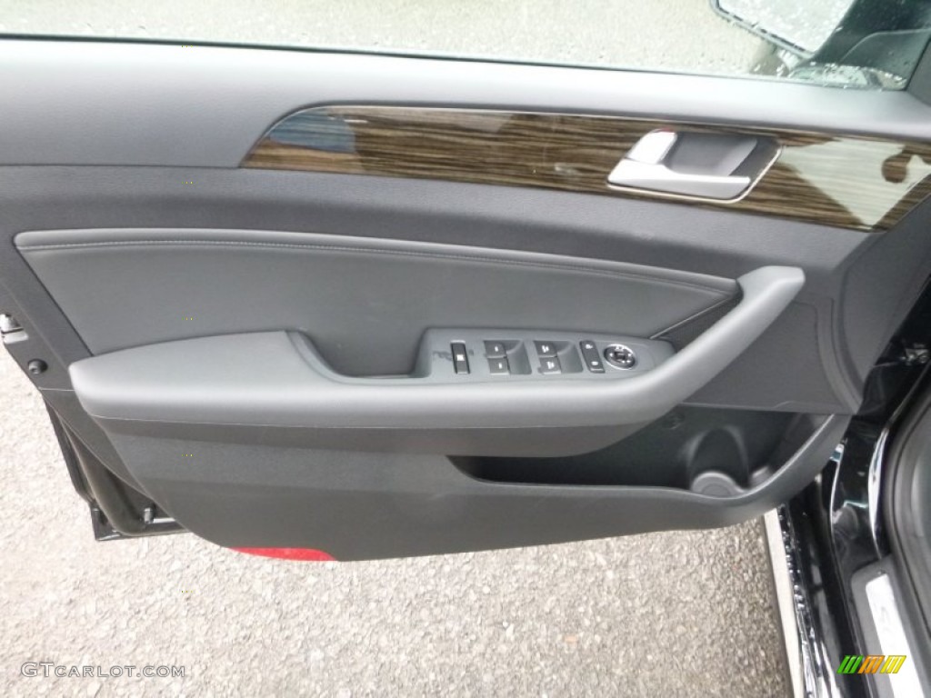 2016 Hyundai Sonata Limited Black Door Panel Photo #107534184