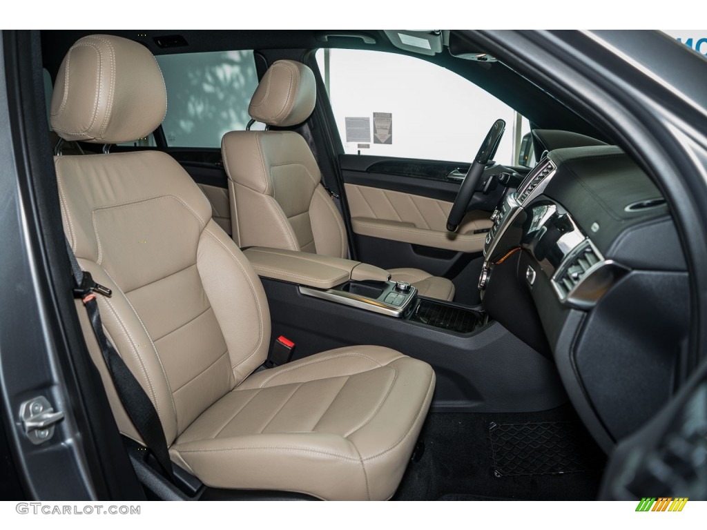 Almond Beige/Black Interior 2016 Mercedes-Benz GL 350 BlueTEC 4Matic Photo #107534925