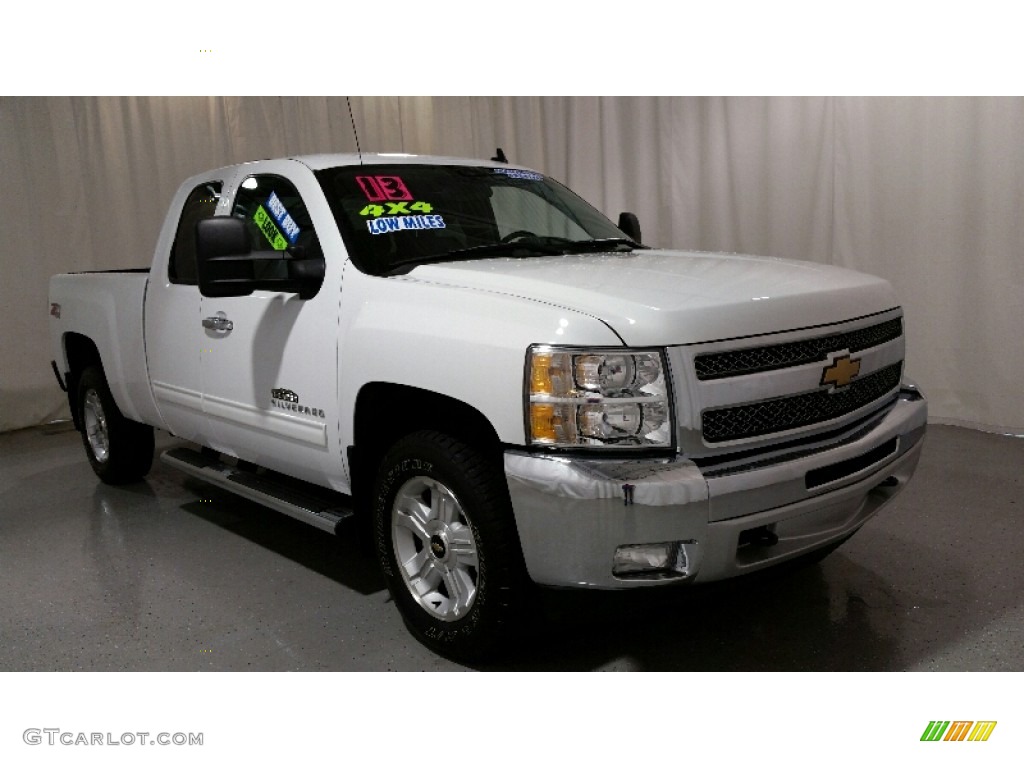 2013 Silverado 1500 LT Extended Cab 4x4 - Summit White / Ebony photo #3