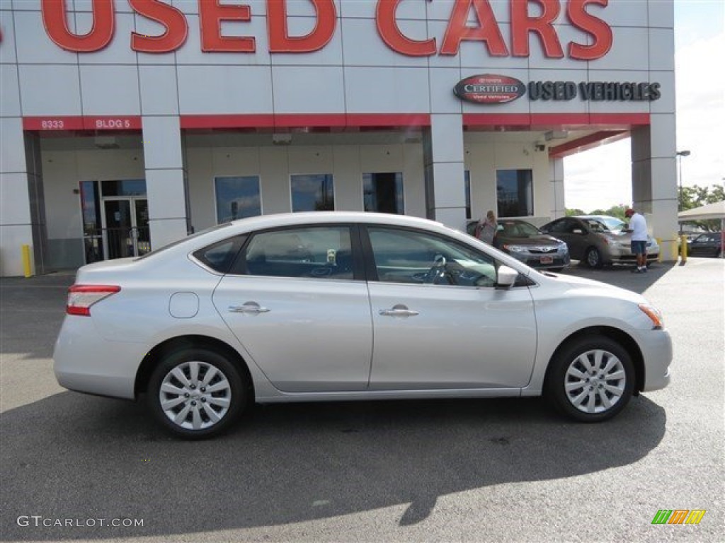 2014 Sentra SV - Brilliant Silver / Charcoal photo #9