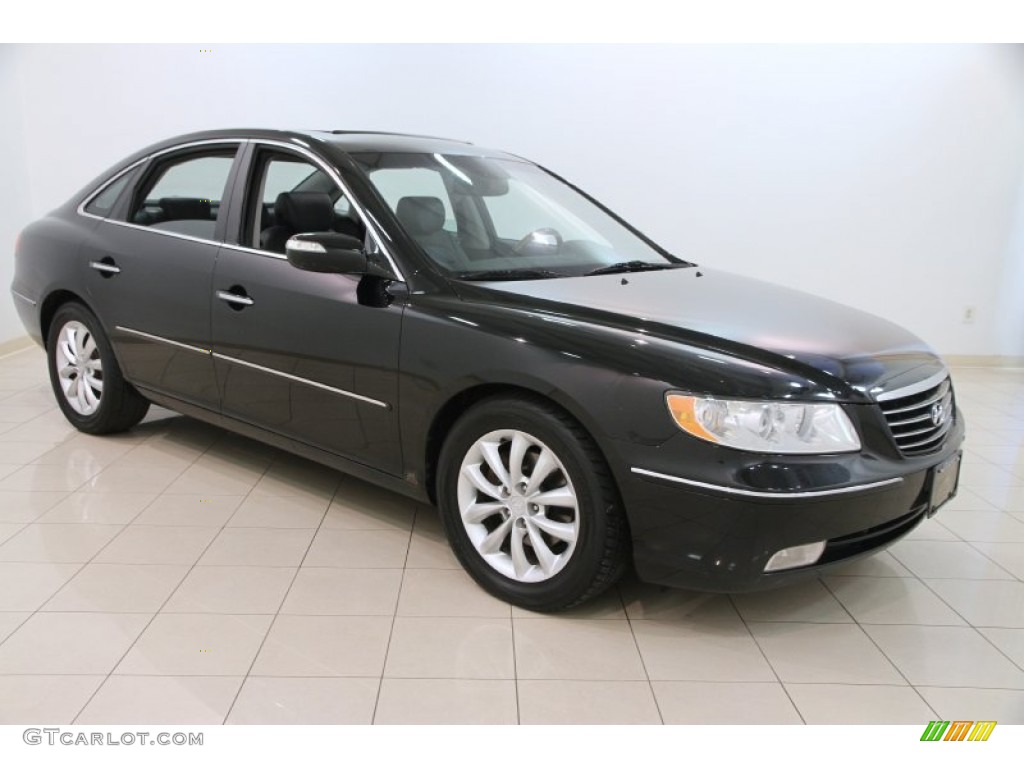 2007 Azera SE - Ebony Black / Black photo #1