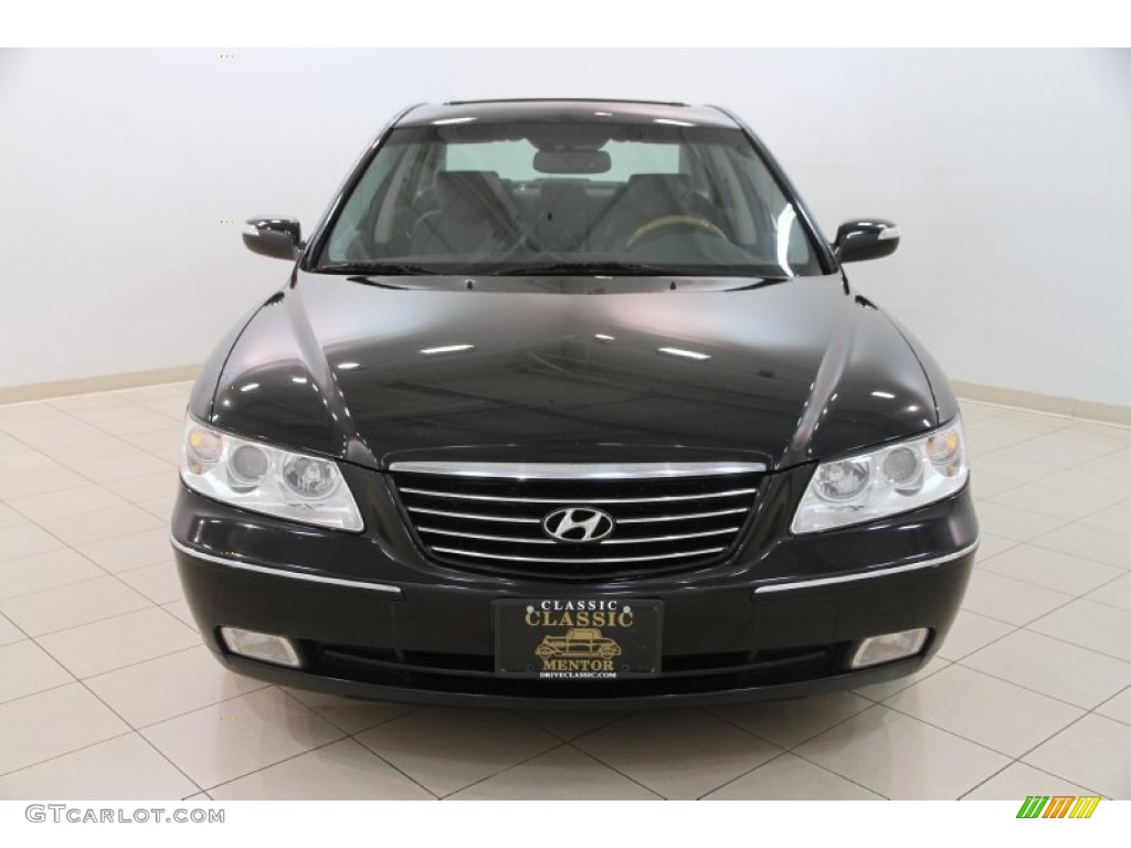 2007 Azera SE - Ebony Black / Black photo #2