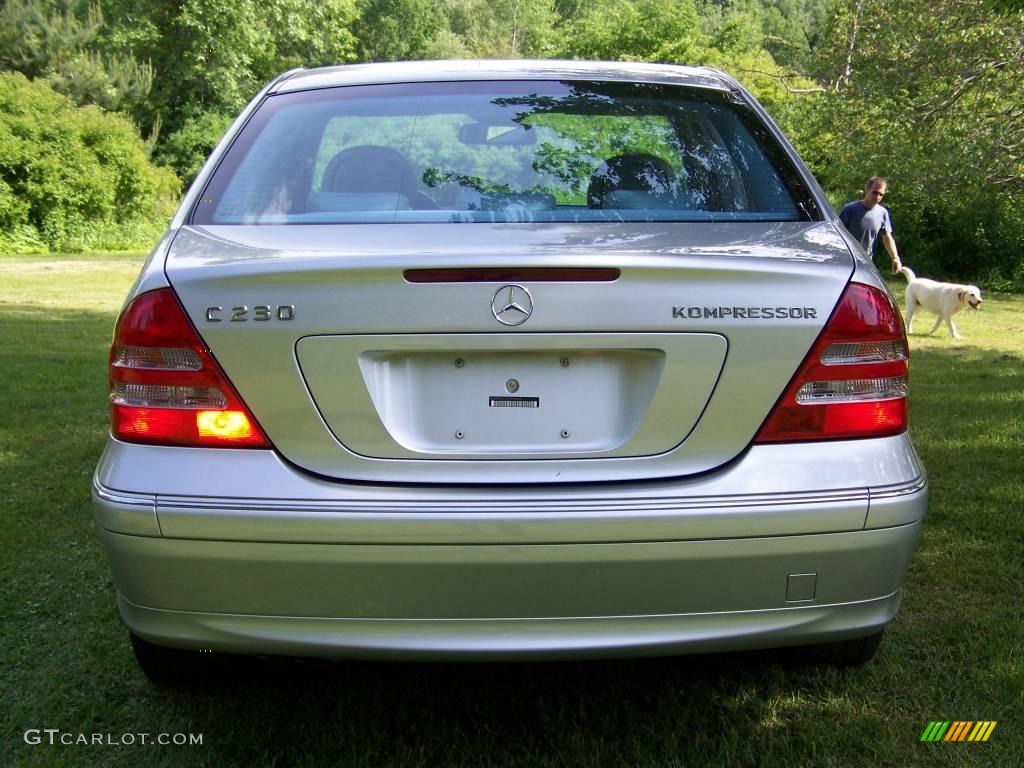 2003 C 230 Kompressor Sedan - Brilliant Silver Metallic / Ash photo #6