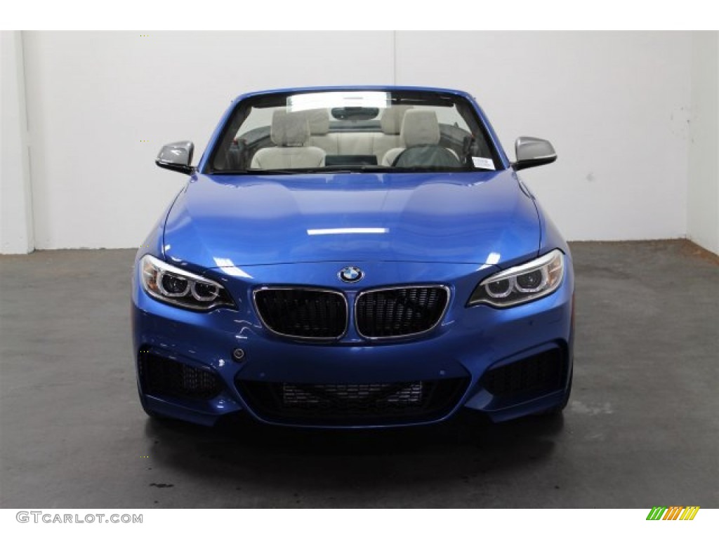 2015 2 Series M235i Convertible - Estoril Blue Metallic / Oyster/Black photo #3