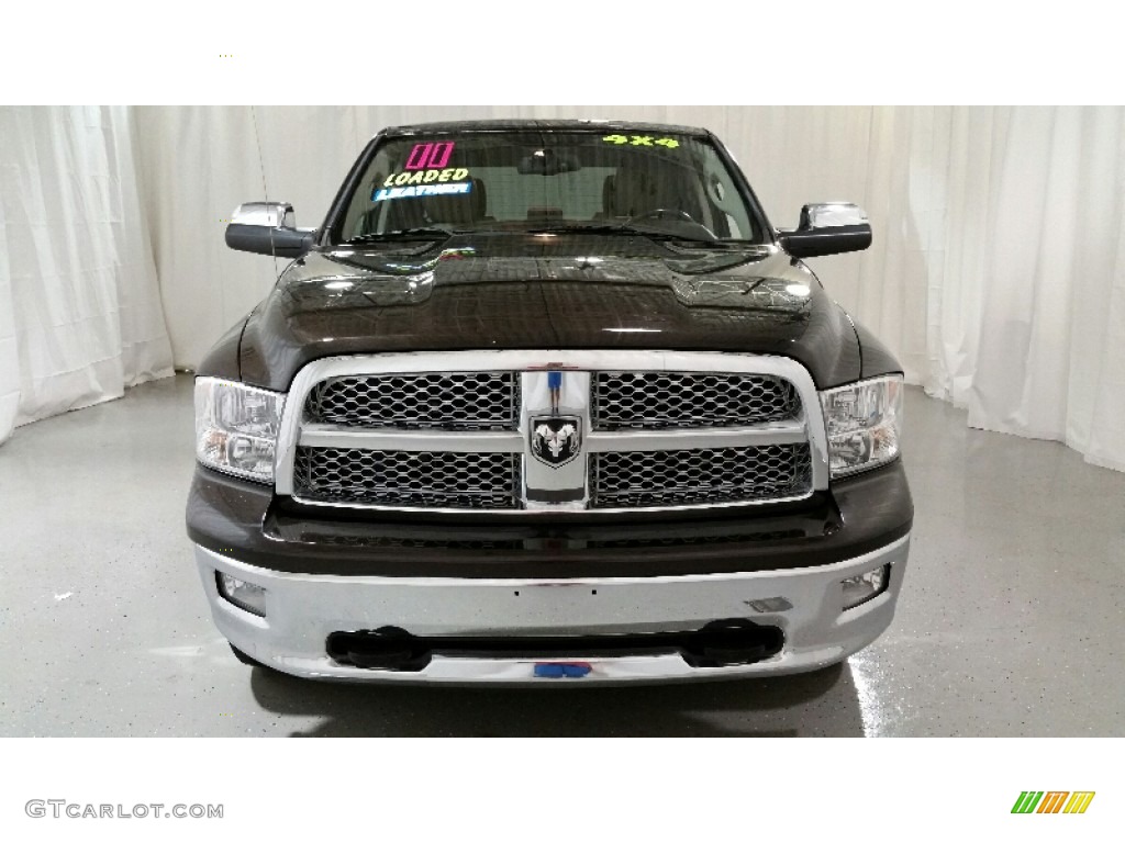 2011 Ram 1500 Laramie Crew Cab 4x4 - Rugged Brown Pearl / Light Pebble Beige/Bark Brown photo #2