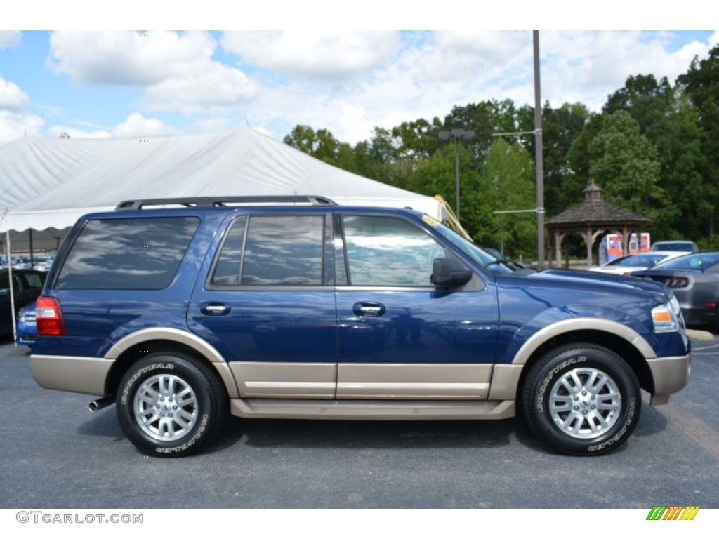 2011 Expedition XLT 4x4 - Dark Blue Pearl Metallic / Camel photo #2