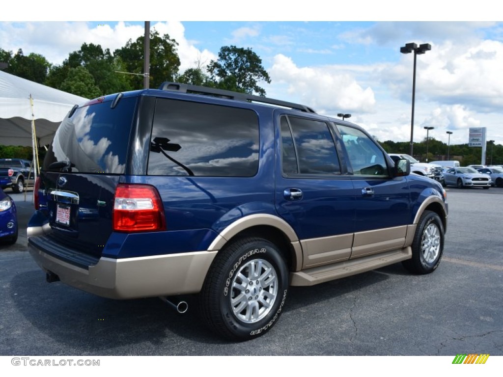 2011 Expedition XLT 4x4 - Dark Blue Pearl Metallic / Camel photo #3