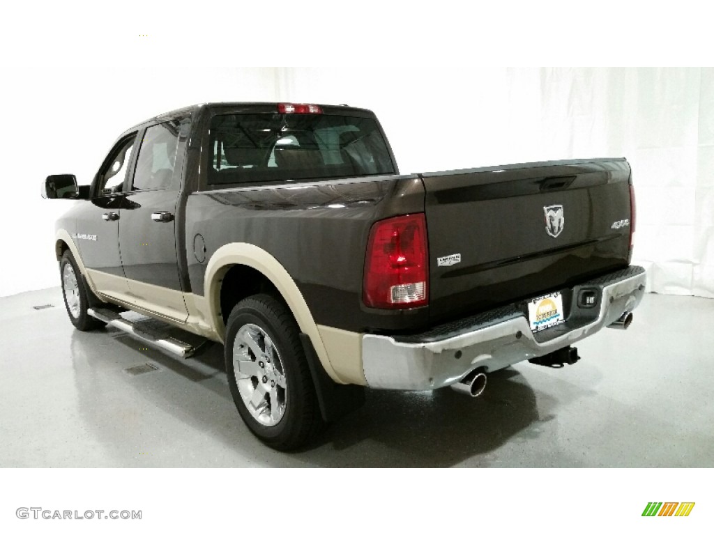 2011 Ram 1500 Laramie Crew Cab 4x4 - Rugged Brown Pearl / Light Pebble Beige/Bark Brown photo #15