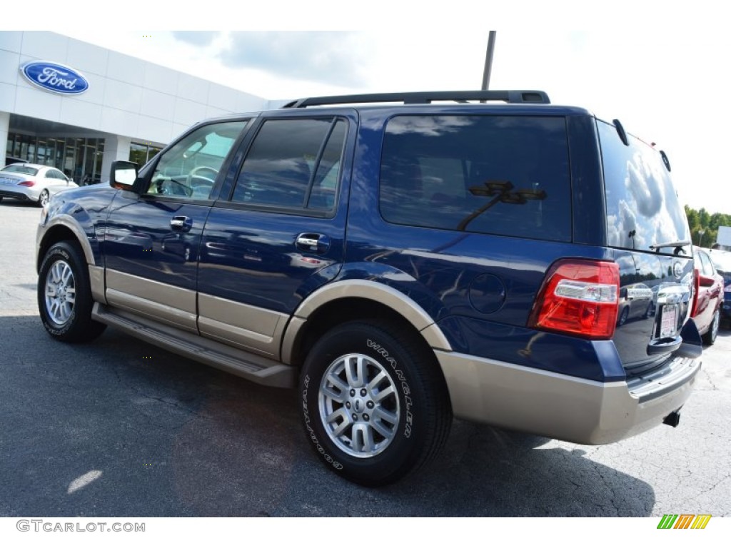 2011 Expedition XLT 4x4 - Dark Blue Pearl Metallic / Camel photo #5